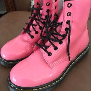 Dr. Martens Air Wair Pink Boots.